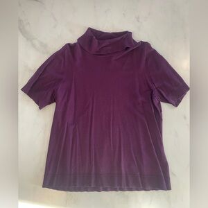 Elegant Purple Short Sleeve Women's Top